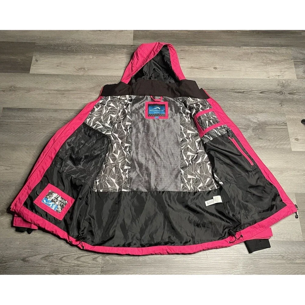 Polar Edge Women’s Clean Pink/Black Medium Lightweight Full Zip Jacket Coat